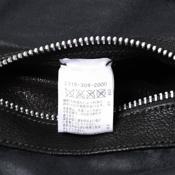 極美品 CHROME HEARTS クロムハーツ ベストレザー ダガーZIP Black ブラック シルバー金具 中古 4a001950