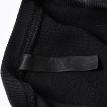 画像をギャラリービューアに読み込む, CHROME HEARTS クロムハーツ クロスパッチサーマルクルーネックカットソー レザークロスパッチ ブラック サーマル ロンT カットオフ ワッフル地 美品 中古 4a002112