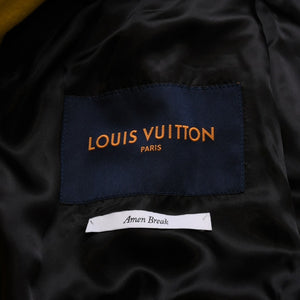 Very Good Condition LOUIS VUITTON 22SS Leather Embroidery Varsity Jacket Blouson Size 46 VCCM02 Used 4a002118