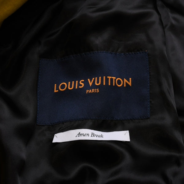 Very Good Condition LOUIS VUITTON 22SS Leather Embroidery Varsity Jacket Blouson Size 46 VCCM02 Used 4a002118