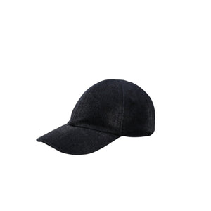 極美品 PRADA プラダ トライアングルロゴ ベースボールキャップ 2HC274 12K8 ブラック デニムコットン 中古 4a001968