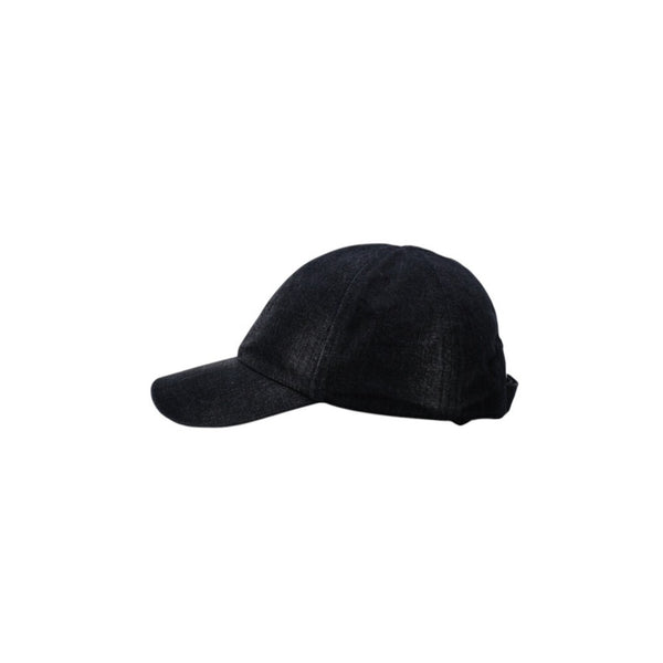 極美品 PRADA プラダ トライアングルロゴ ベースボールキャップ 2HC274 12K8 ブラック デニムコットン 中古 4a001968