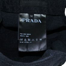 画像をギャラリービューアに読み込む, 極美品 PRADA プラダ トライアングルロゴ ベースボールキャップ 2HC274 12K8 ブラック デニムコットン 中古 4a001968