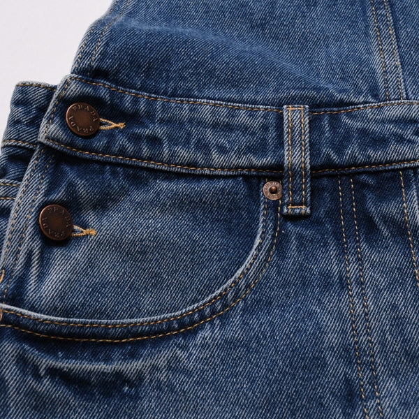 PRADA プラダ サロペット オーバーオール ICタグ サイズ36 2025SS イタリア製 コットン デニム ブラック 美品 中古 4a001965