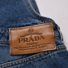 画像をギャラリービューアに読み込む, PRADA プラダ サロペット オーバーオール ICタグ サイズ36 2025SS イタリア製 コットン デニム ブラック 美品 中古 4a001965