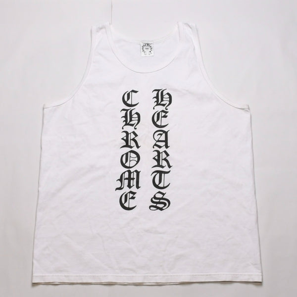 CHROME HEARTS Old English Font White Sleeveless Tank Top Size M Good Condition Used 4a001955