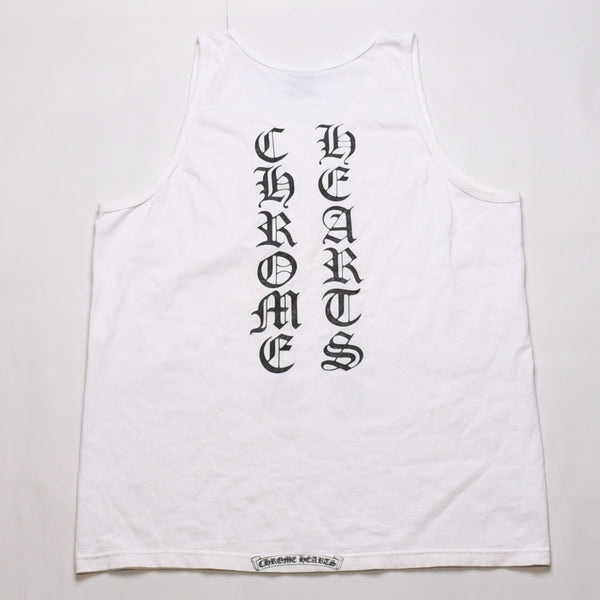 CHROME HEARTS Old English Font White Sleeveless Tank Top Size M Good Condition Used 4a001955