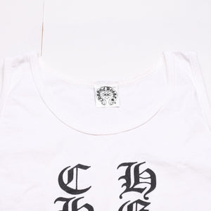 CHROME HEARTS Old English Font White Sleeveless Tank Top Size M Good Condition Used 4a001955