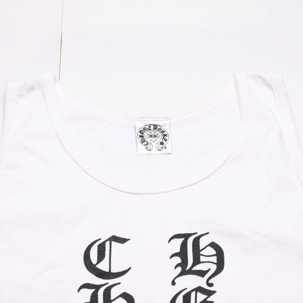 CHROME HEARTS Old English Font White Sleeveless Tank Top Size M Good Condition Used 4a001955