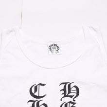 画像をギャラリービューアに読み込む, CHROME HEARTS クロムハーツ オールドイングリッシュフォント ホワイト ノースリーブ タンクトップ 美品 中古 4a001955