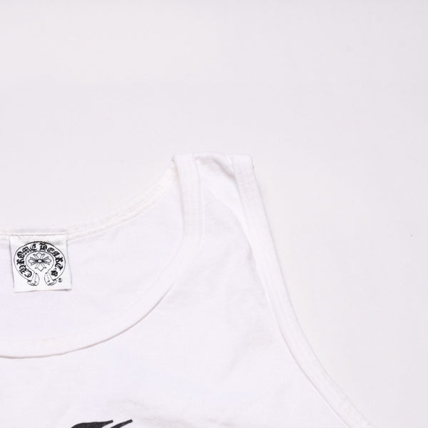 CHROME HEARTS Old English Font White Sleeveless Tank Top Size M Good Condition Used 4a001955