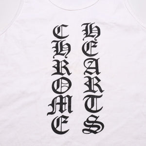 CHROME HEARTS Old English Font White Sleeveless Tank Top Size M Good Condition Used 4a001955