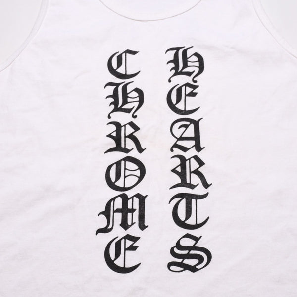 CHROME HEARTS Old English Font White Sleeveless Tank Top Size M Good Condition Used 4a001955