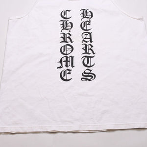 CHROME HEARTS Old English Font White Sleeveless Tank Top Size M Good Condition Used 4a001955
