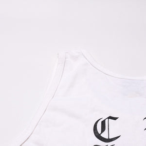 CHROME HEARTS Old English Font White Sleeveless Tank Top Size M Good Condition Used 4a001955