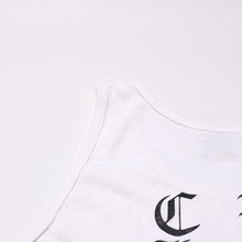画像をギャラリービューアに読み込む, CHROME HEARTS クロムハーツ オールドイングリッシュフォント ホワイト ノースリーブ タンクトップ 美品 中古 4a001955