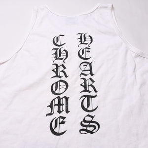 CHROME HEARTS Old English Font White Sleeveless Tank Top Size M Good Condition Used 4a001955