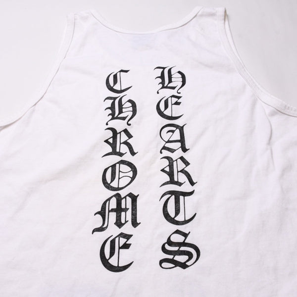 CHROME HEARTS Old English Font White Sleeveless Tank Top Size M Good Condition Used 4a001955