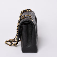 画像をギャラリービューアに読み込む, 極美品 CHANEL シャネル マトラッセ25 Wフラップ Wチェーンショルダーバッグ 7番台 ココマーク ラムスキン ブラック ゴールド金具 中古 4a000622