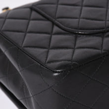 画像をギャラリービューアに読み込む, 極美品 CHANEL シャネル マトラッセ25 Wフラップ Wチェーンショルダーバッグ 7番台 ココマーク ラムスキン ブラック ゴールド金具 中古 4a000622