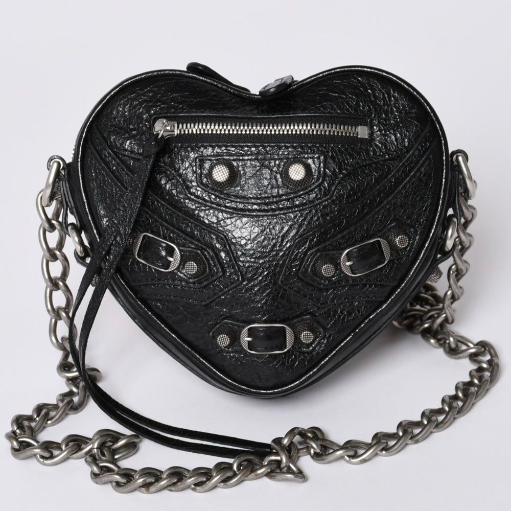 新品未使用 BALENCIAGA バレンシアガ Le Cagole Heart Mini Bag ル カゴール ハート ミニチェーンショルダーバッグ 722781 中古 4a001660