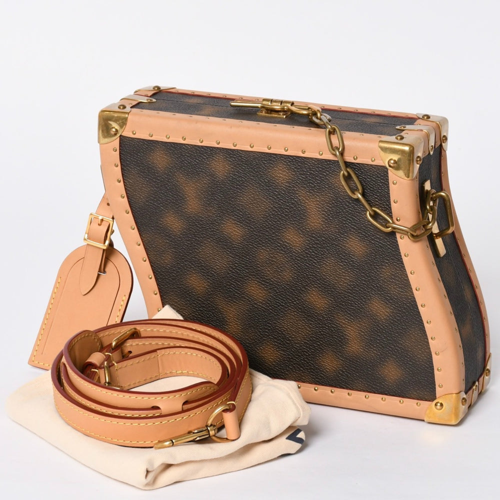 Very Good Condition LOUISVUITTON Monogram Virgil Mosaic Wavy Trunk M46130 Shoulder Bag Crash Used 4a002124