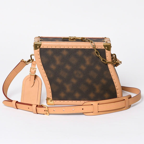 極美品 LOUISVUITTON ルイヴィトン モノグラム ヴァージル モザイク ウェイビートランク M46130 ショルダーバッグ クラッシュ 中古 4a002124