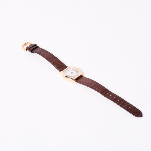 新品同様 CARTIER カルティエ トーチュSM PG 時計 W1556360 腕時計 手巻き 中古 4a002151