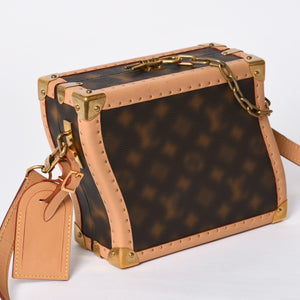 極美品 LOUISVUITTON ルイヴィトン モノグラム ヴァージル モザイク ウェイビートランク M46130 ショルダーバッグ クラッシュ 中古 4a002124