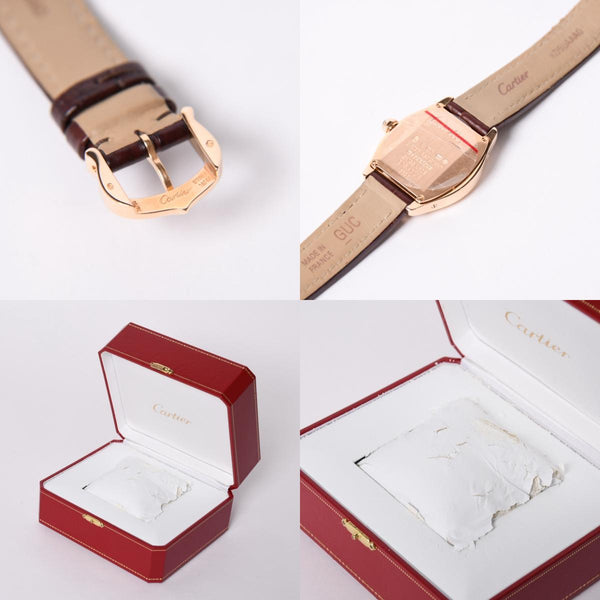 新品同様 CARTIER カルティエ トーチュSM PG 時計 W1556360 腕時計 手巻き 中古 4a002151