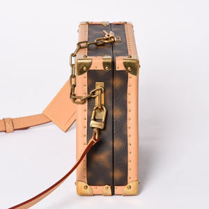 極美品 LOUISVUITTON ルイヴィトン モノグラム ヴァージル モザイク ウェイビートランク M46130 ショルダーバッグ クラッシュ 中古 4a002124