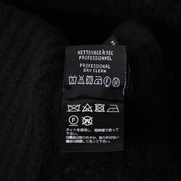 New and unused CHANEL 26AW flight cap pilot cap with bonbon knit cap AAB271 here mark cashmere silk black used 4a001771