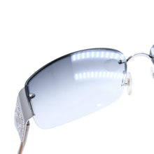 画像をギャラリービューアに読み込む, 極美品 CHANEL シャネル ハーフリム サングラス 4117-B c.124/8G サイズ62□16 125 ココマーク 玉虫カラー ラインストーン 中古 4a002131