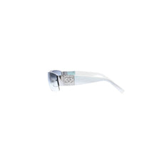 画像をギャラリービューアに読み込む, 極美品 CHANEL シャネル ハーフリム サングラス 4117-B c.124/8G サイズ62□16 125 ココマーク 玉虫カラー ラインストーン 中古 4a002131