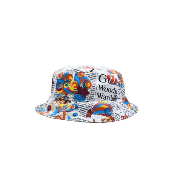 John Galliano John Galliano Campus Fish Hat Campus Fish Pattern Multicolor White Good Condition Used 4a001374