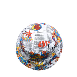 John Galliano John Galliano Campus Fish Hat Campus Fish Pattern Multicolor White Good Condition Used 4a001374