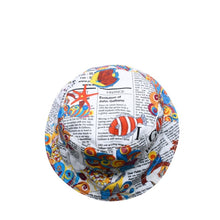 画像をギャラリービューアに読み込む, John Galliano ジョンガリアーノ キャンパスフィッシュ ハット Campus Fish Pattern マルチカラー ホワイト 美品 中古 4a001374