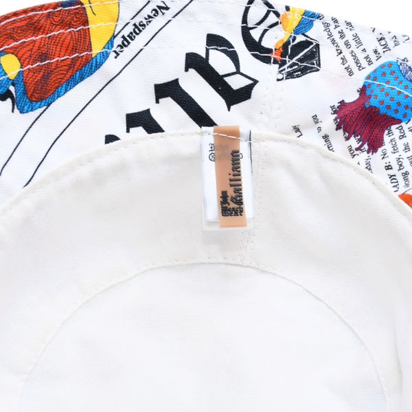 John Galliano John Galliano Campus Fish Hat Campus Fish Pattern Multicolor White Good Condition Used 4a001374