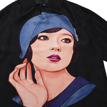 画像をギャラリービューアに読み込む, 極美品 Yohji Yamamoto POUR HOMME ヨウジヤマモトプールオム 18SS HW-B31-419 サイトウユウスケ シルク ブラウス 長袖シャツ ブラック 大正モダンガール 中古 4a002421