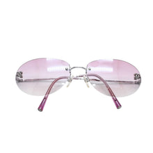 Load image into Gallery viewer, 極美品 CHANEL シャネル リムレス ピンクレンズ シルバーフレーム 4013 59◻︎16 130 ピンク シルバー 中古 4a002452