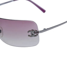画像をギャラリービューアに読み込む, 極美品 CHANEL シャネル Sunglasses サングラス リムレス サイドラインストーンココマーク ピンク シルバーフレーム 4017-D 中古 4a002449