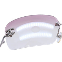 画像をギャラリービューアに読み込む, 極美品 CHANEL シャネル Sunglasses サングラス リムレス サイドラインストーンココマーク ピンク シルバーフレーム 4017-D 中古 4a002449