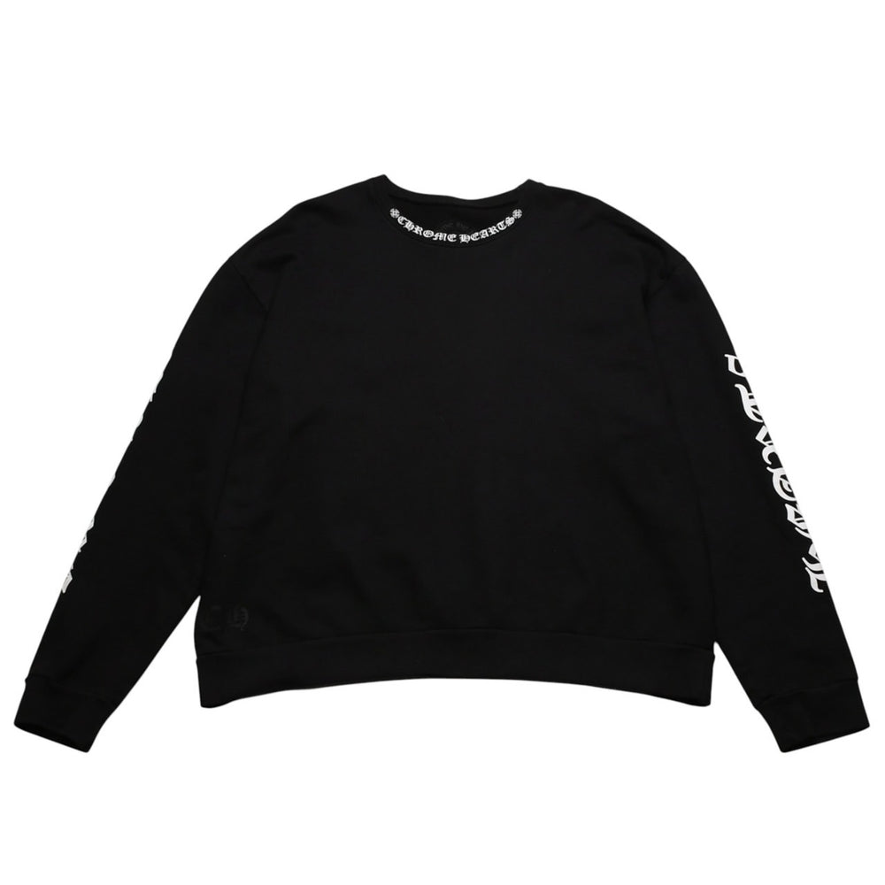 CHROME HEARTS クロムハーツ スウェットシャツ トレーナー サイズM オールドイングリッシュ ブラック 現行 美品 中古 4a002422