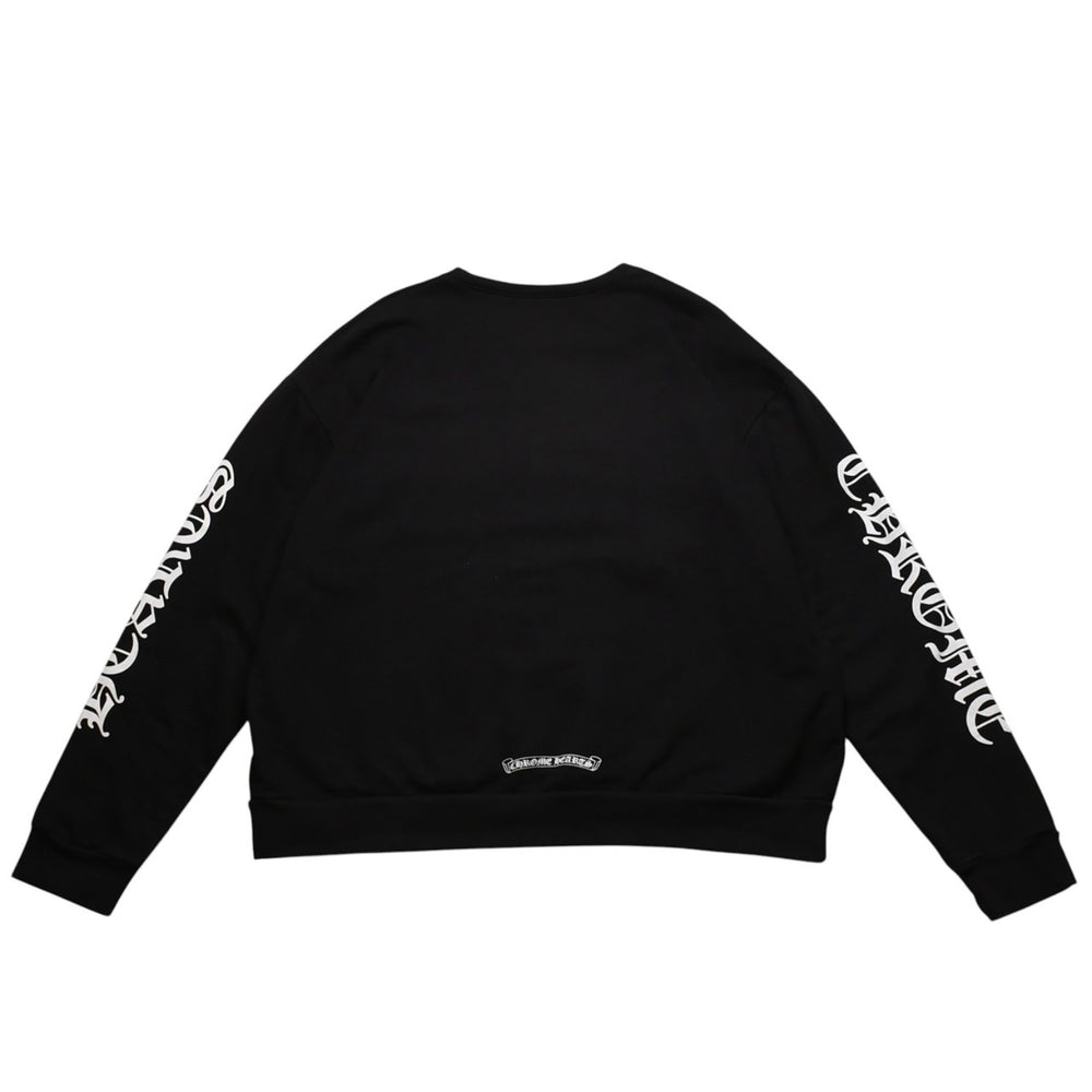 CHROME HEARTS クロムハーツ スウェットシャツ トレーナー サイズM オールドイングリッシュ ブラック 現行 美品 中古 4a002422