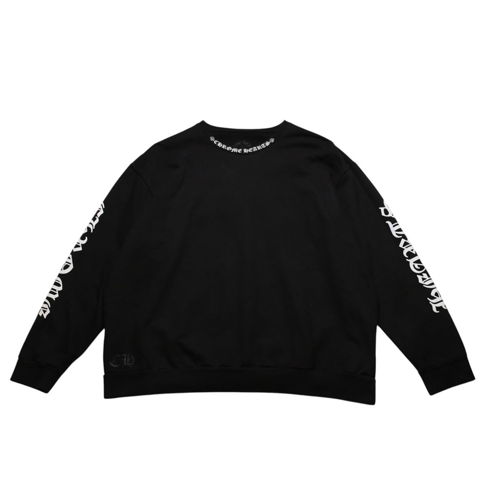CHROME HEARTS クロムハーツ スウェットシャツ トレーナー サイズXL オールドイングリッシュ ブラック 新型 美品 中古 4a002427