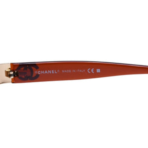 新品未使用 CHANEL シャネル ハーフリム サングラス アイウェア 4107-B c.125/13 サイズ62□15 125 ゴールド ブラウン 中古 4a002135