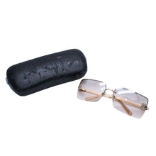 Load image into Gallery viewer, CHANEL シャネル ハーフリム サングラス アイウェア 4092-B c.102/8Z サイズ62□15 120 ココマーク ラインストーン 美品 中古 4a002136