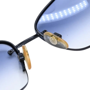 CHANEL シャネル ハーフリム サングラス アイウェア 4117-B c.101/8G サイズ62□16 125 ココマーク ラインストーン ブラック 美品 中古 4a002133