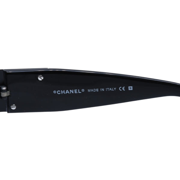 CHANEL シャネル ハーフリム サングラス アイウェア 4117-B c.101/8G サイズ62□16 125 ココマーク ラインストーン ブラック 美品 中古 4a002133