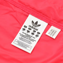 Load image into Gallery viewer, adidas アディダス ライダース風ナイロンジャケット スリーストライプ ピンク スナップボタン シルバー金具 ヴィンテージ 美品 中古 4a002141